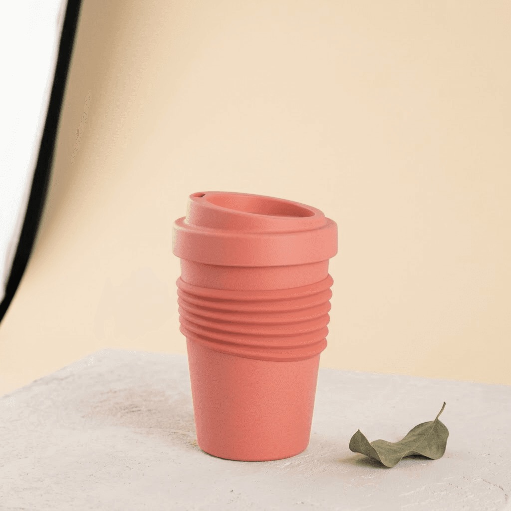 Vaso reutilizable con tapa para café